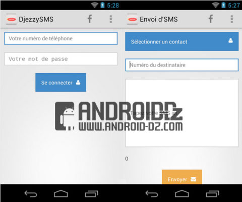 ... application sur Android permettant d’envoyer des sms gratuitement