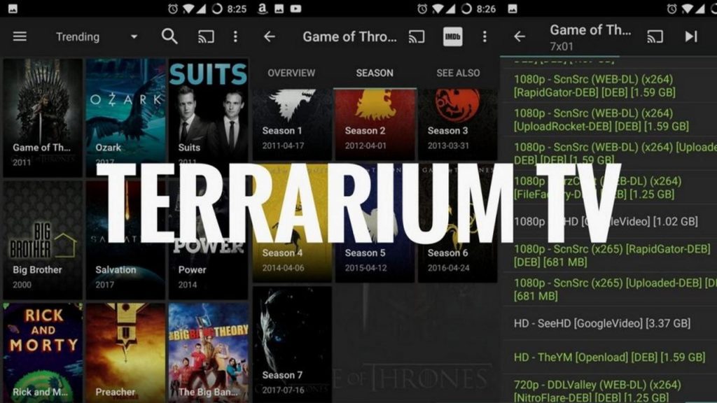 terrarium tv meilleures applications streaming