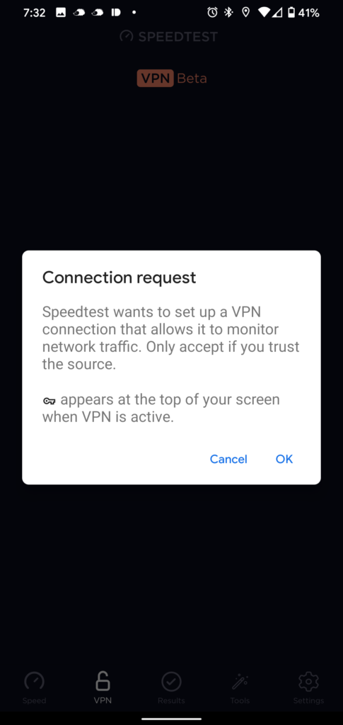 تطبيق Speedtest VPN مجاني