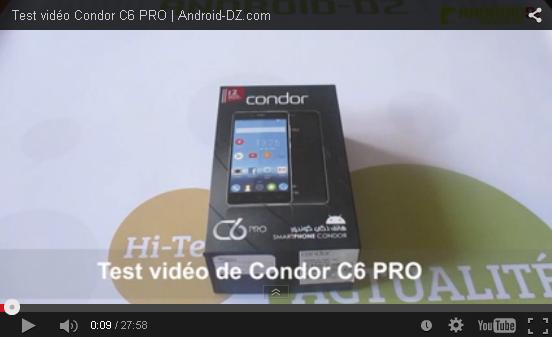 Test vidéo Condor C-6 Pro