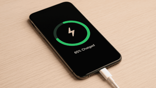 Téléphone qui se chargement