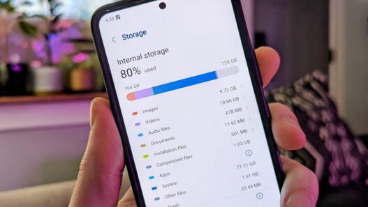 espace disque sur telephone