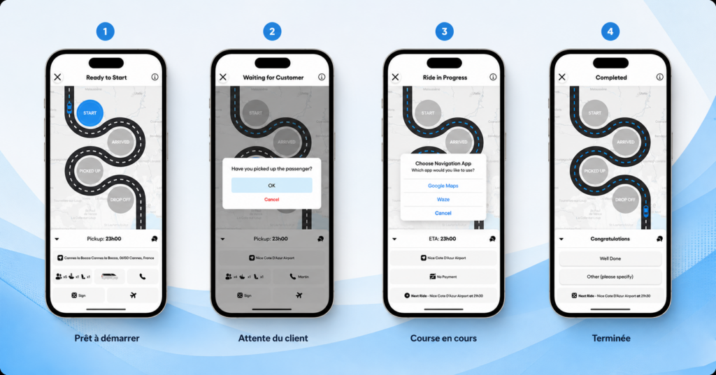 vue chauffeur application droovi