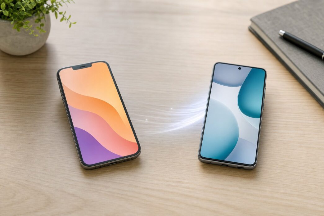 Passer d'iPhone à Android : migration des données entre les deux smartphones.